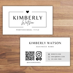 Visitenkarte mit QR-Code Vorlage, QR-Code Visitenkarte, Kerze Visitenkarte, Friseur Visitenkarte, Kosmetikerin Visitenkarten