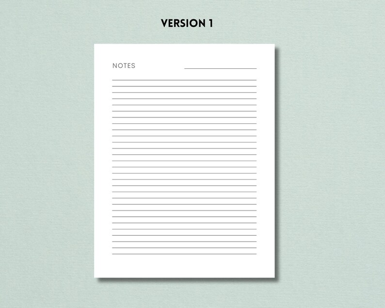Blank Notes Page Printable, Note Taking, Printable Stationary To-do ...