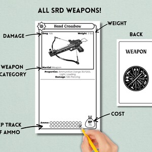 Dnd Cards, 5e, Dnd Item Cards, Dnd Download, Dnd Printable, Dnd Bundle ...