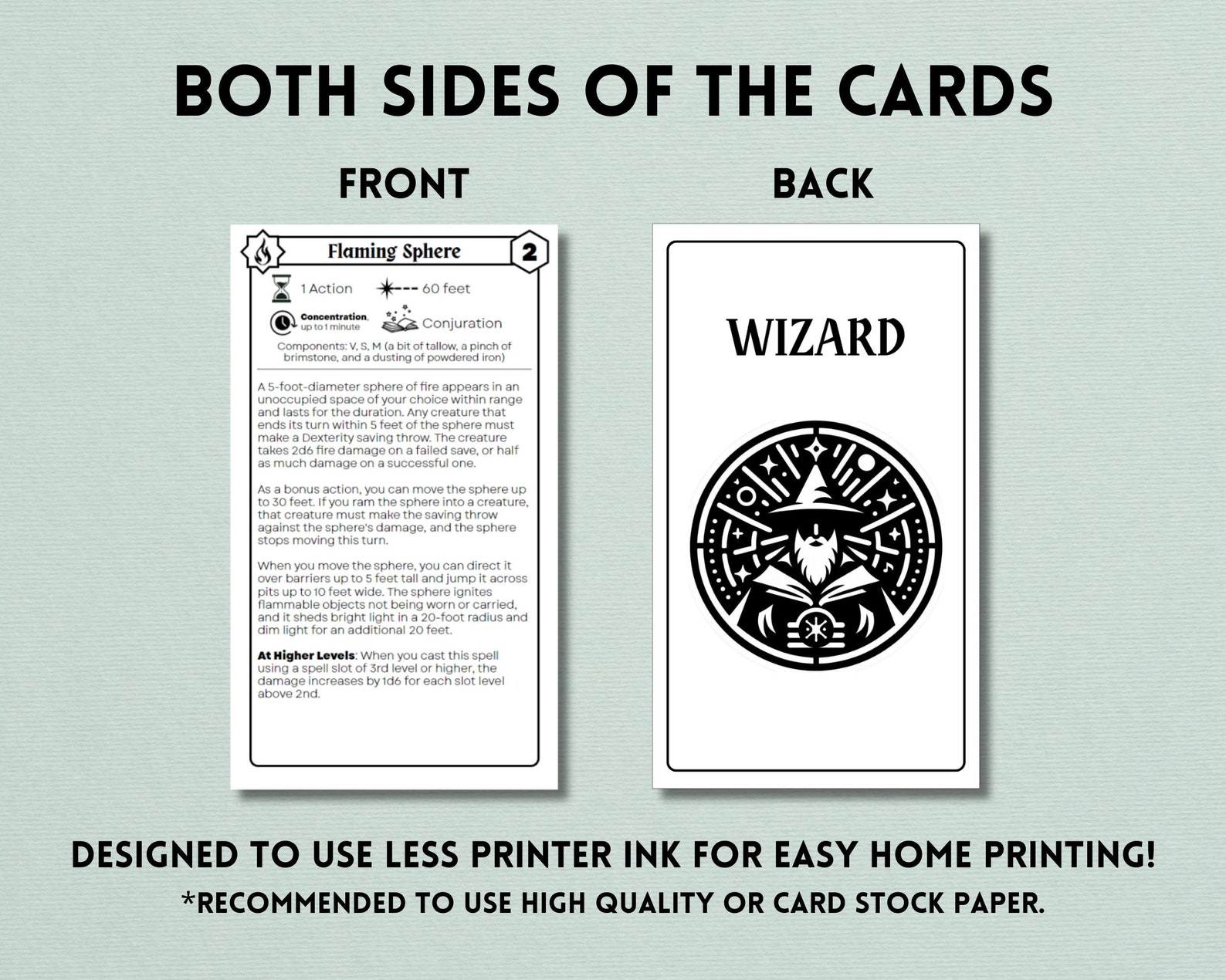 Dnd Cards, 5e, Dnd Spellcards, Dnd Spell Cards, Dnd Printable, Dnd
