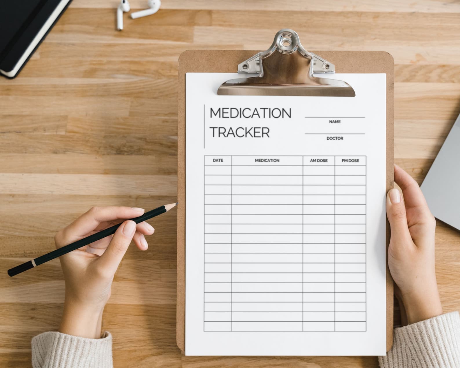 Medication Tracker Printable Reminder, Pills, Daily Medication Log ...