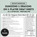 Dnd Bundle, 5e, Dnd Printable, Dnd Cheat Sheet, Dnd Player Guide, Dnd ...