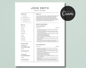 Easy Resume Template, Job Resume, Resume Writer, Custom Resume Template, CV Template Canva, 2 Page Resume Template, Resume with Cover Letter