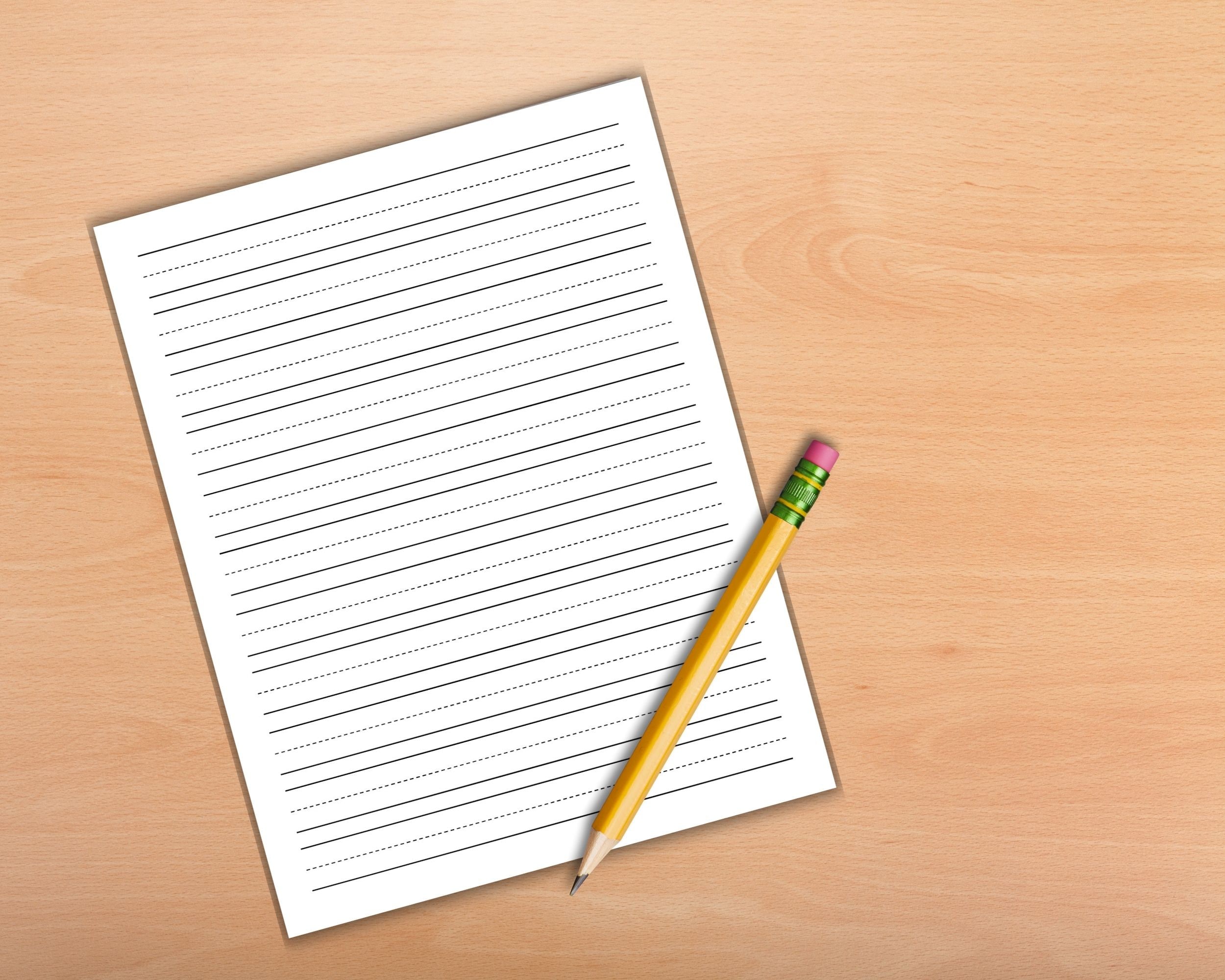 Handwriting Practice Paper Printable, Printable Stationary, Penmanship ...