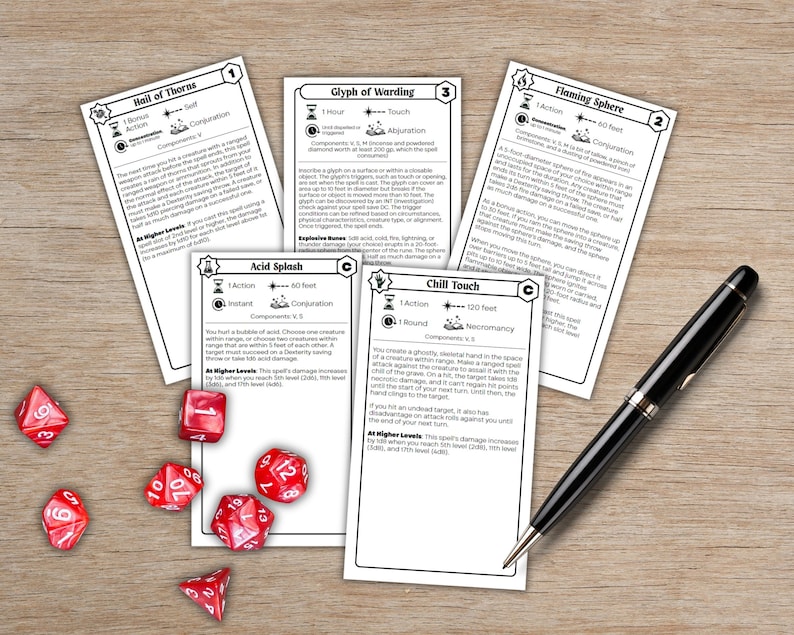 Dnd Spellcards 5e Dnd Spell Cards - Il 794xN.5638179671 Akpf 