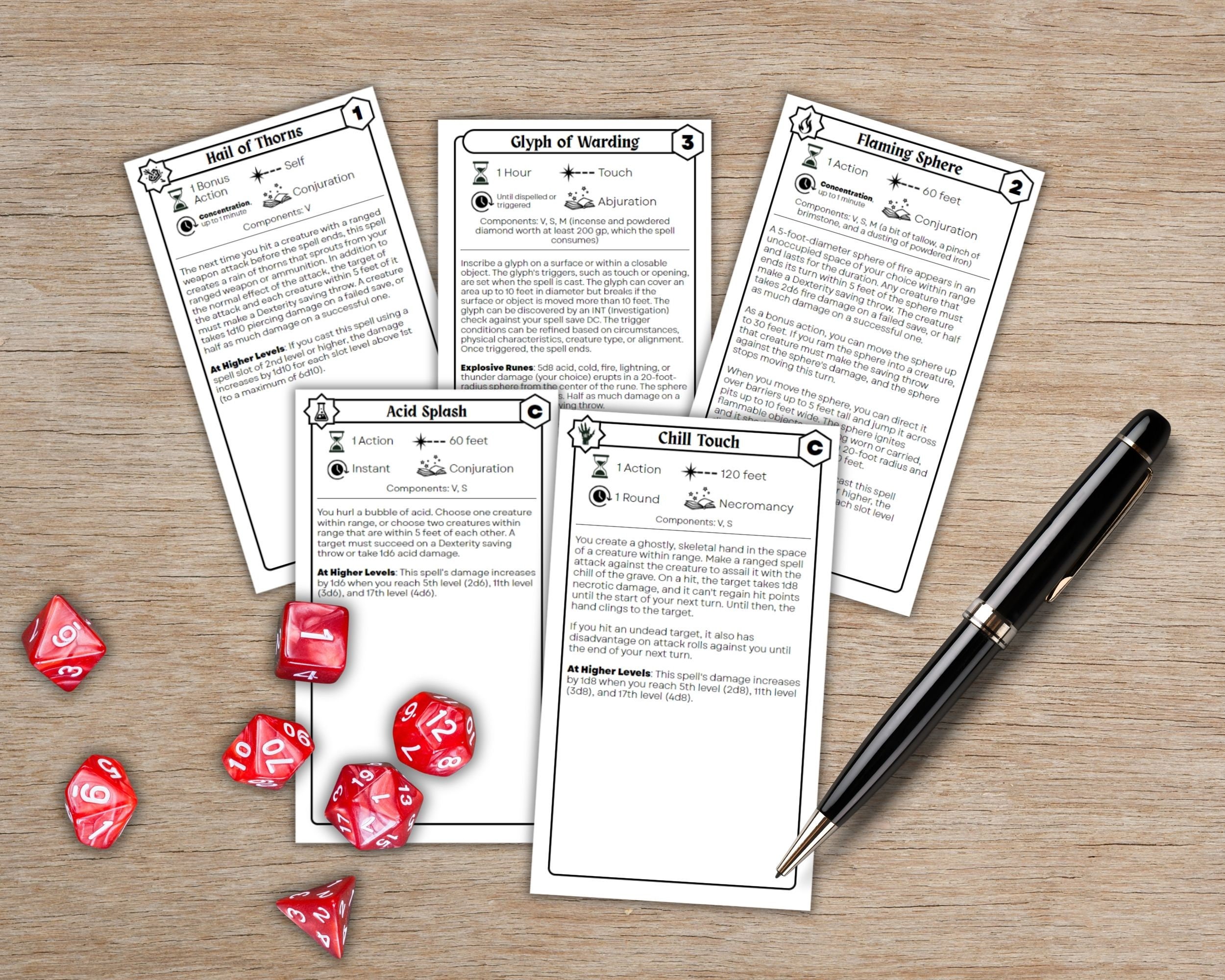 Dnd Spellcards, 5e, Dnd Spell Cards, Dnd Cards, Dnd Printable, Dnd Spellbook, Dnd Player ...