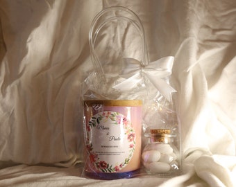 White and Rose Candle