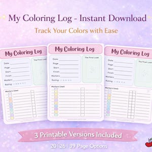 Sistema de seguimiento de color / Registro de muestras de marcadores y lápices (descarga instantánea)