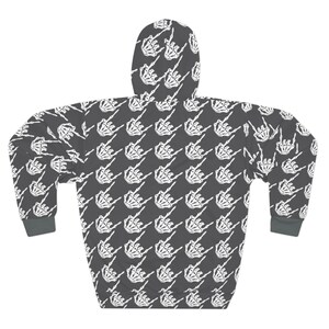 Rock hands houndstooth print Adult Hoodie, Men's skeleton hands hoodie, Women's skeleton hands hoodie, Halloween hoodie, skeleton sweater image 5
