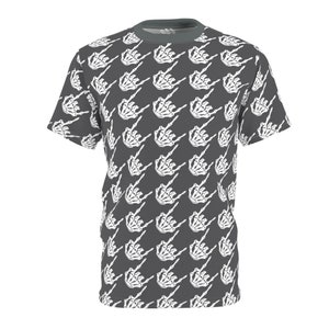 Skeleton rock hands houndstooth t-shirt, Men's rock hands t-shirt, Women's rock hand t-shirt, Halloween skeleton rock hands print t-shirt image 3