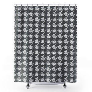 Skeleton rock hand Shower Curtains, Rock on Curtain, Edgy grunge shower curtain, manly, skeleton hand, goth vibes, bones, teen curtain
