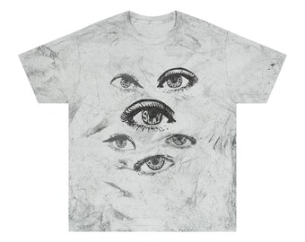Tie Dye Grunge T-Shirt, 90s Alternative Rock Unisex Graphic Tee, Psychedelic Music Lover Gift for Musicians & Festival Style, Evil Eye tee