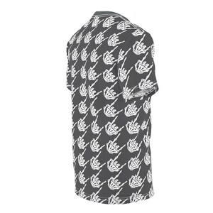 Skeleton rock hands houndstooth t-shirt, Men's rock hands t-shirt, Women's rock hand t-shirt, Halloween skeleton rock hands print t-shirt image 6