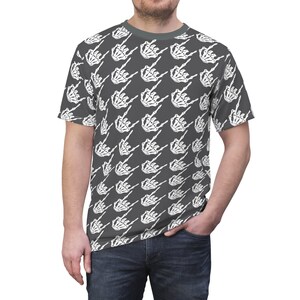 Skeleton rock hands houndstooth t-shirt, Men's rock hands t-shirt, Women's rock hand t-shirt, Halloween skeleton rock hands print t-shirt image 2