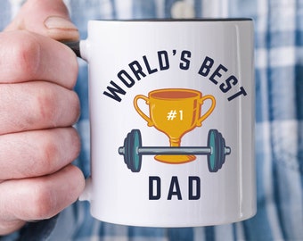 Mug Le meilleur papa au monde, cadeau pour la fête des pères, céramique 11 oz
