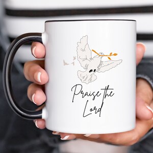 Praise the Lord Christian Ceramic Coffee Mug, 11oz - Faith-Filled Christian Coffee Mug - Inspirational Religious Ceramic Cup