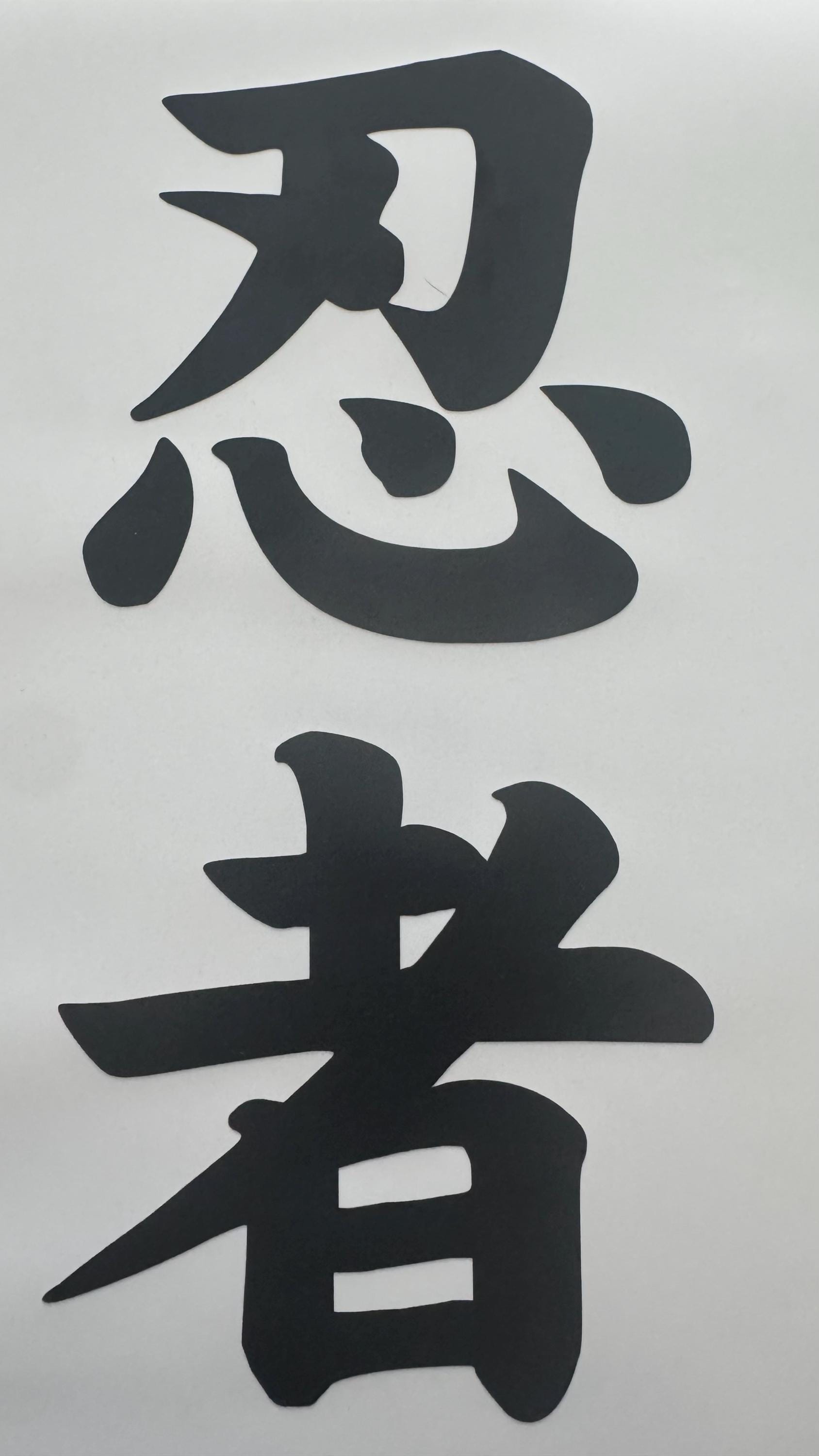 反射素材の漢字「忍者」ビニールステッカー2枚セット - Etsy 日本