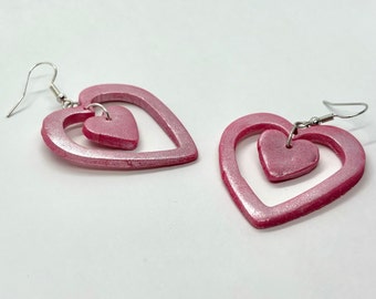 Heart In A Heart Earrings