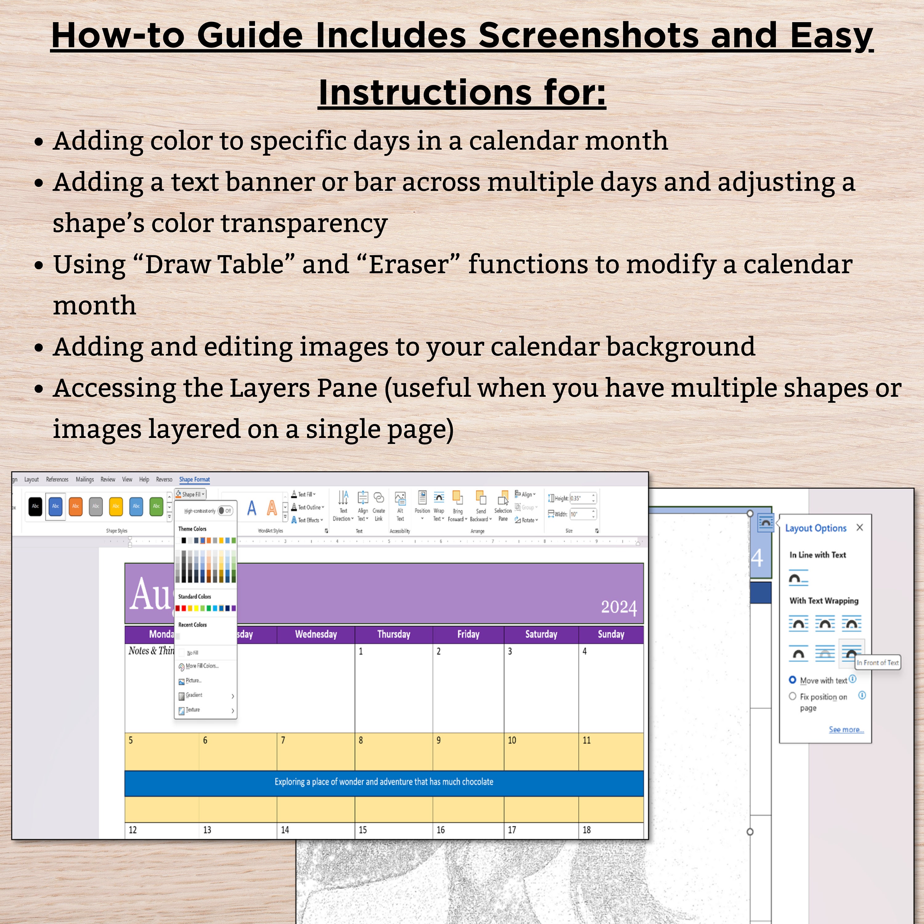 Printable Customizable 2024 to 2025 Monthly Calendar Word PDF With How ...