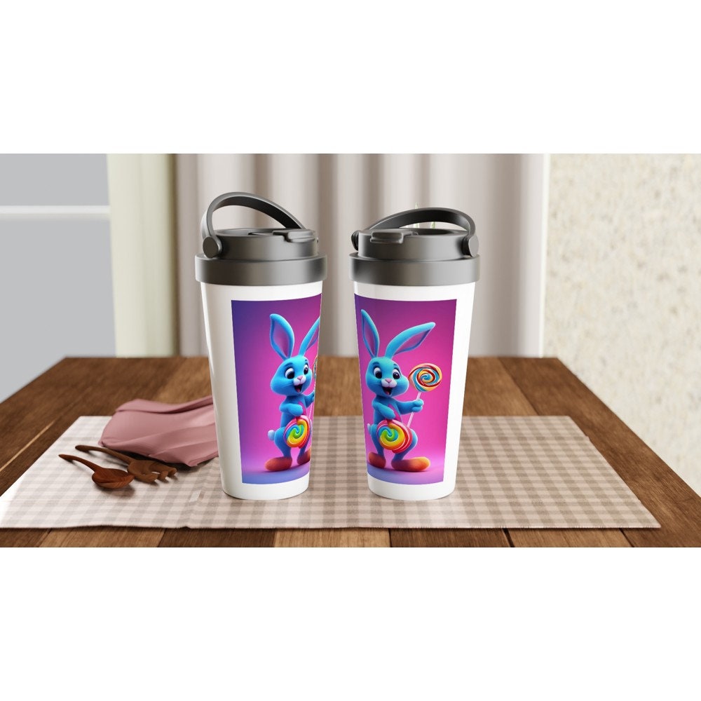 Cute Bunny Tumbler with Lid and Straw- Bunny Gifts for Women Girls- Pink  Kawaii Rabbit Bunny Coffee Mug, Cups, Skinny Tumbler, Water Bottle- Thermal  Insulated Tumblers 20 Oz -Birthday, Easter Gifts 