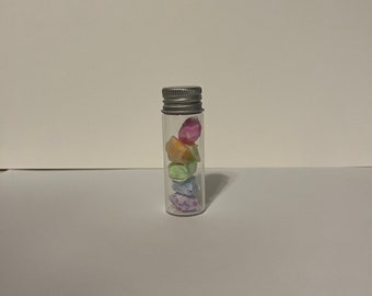 Rainbow stars in a jar, glow in the dark