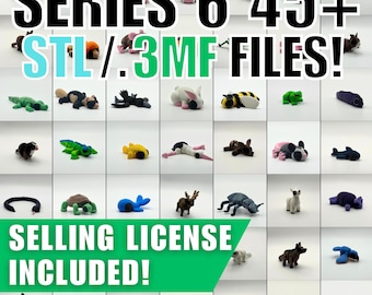 Modelos articulados de animales en 3D: Serie 6, más de 45 archivos .STL/.3MF