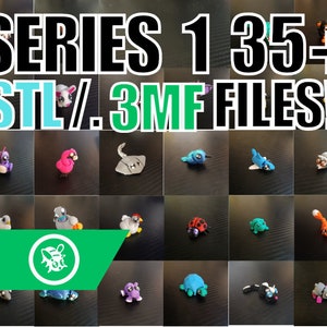 SERIES 1 Articulated Cute Animals Pack! | 35+ .3MF/.STL Files For 3D Printing!