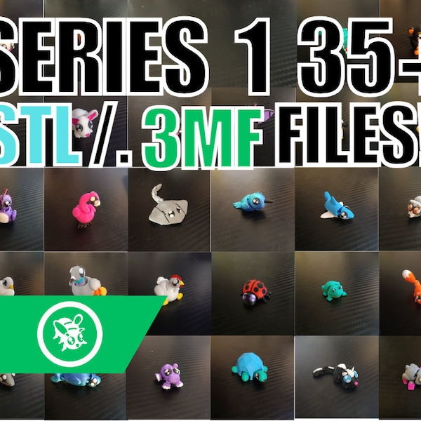 SÉRIE 1 Lot d'animaux mignons articulés ! | Plus de 35 fichiers .3MF/.STL pour l'impression 3D !