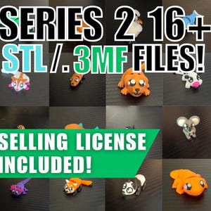 Articulated 3D Animal Models: Series 2, 15+ .STL/.3MF Files