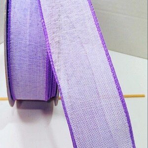 Beau ruban de toile câblée de 1,5 pouces en lavande - 5 mètres Parfait pour les noeuds, les couronnes, la décoration, le printemps, l'été, les noeuds à cheveux, la ferme