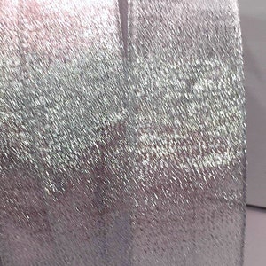 5 yards mooi 1,5 inch bedraad transparant metallic lint in zilver - voor strikken, kransen, decoreren, inpakken, haarelastiekjes, kerstmis, bruiloft