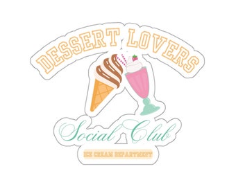 Pegatina de helado para amantes de los postres / pegatina para ordenador portátil / pegatina para botella de agua / pegatina decorativa