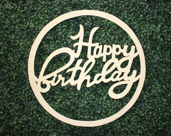 Circular Happy Birthday Sign