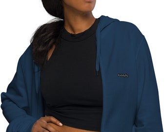 Women's jacket zip hoodie Basic Line minimalist women's sweat jacket blue black