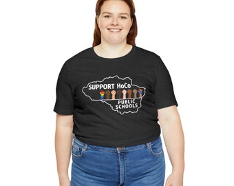 Unterstützen Sie HoCo Public Schools - Unisex Jersey Kurzarm-T-Shirt