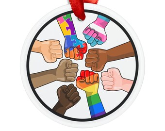 Acryl Ornament mit Schleife