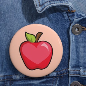 Apple Pin Buttons, 3 sizes