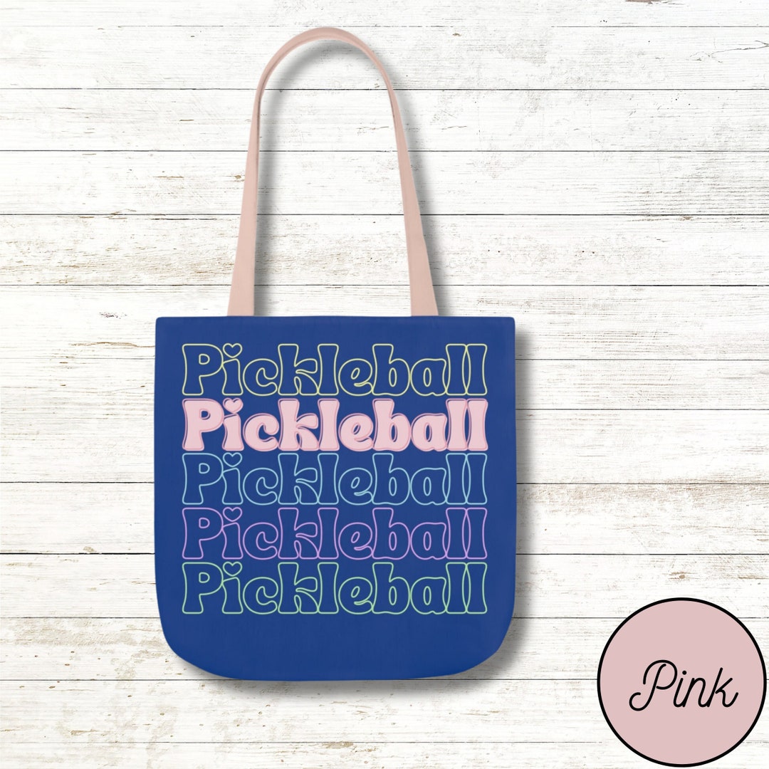 Pickleball Bag, Pickleball Tote, Retro Pickleball Tote, Blue Pickleball