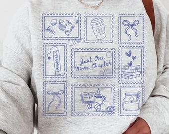 Book Lover Stamp Sweatshirt, Vintage Bookworm Sweater, Retro Bookish Crewneck Shirt Merch, Gift for Reader, Librarian Girl Women Trend Gift