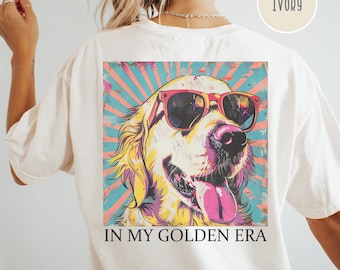 In My Golden Retriever 70s Era Shirt, Goldie Dog Mom T-shirt, Comfort Colors Tee, Retro Dad Mama Tshirt, Gift for Dog Lover, Eras Tour Gift