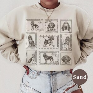Sudadera vintage con estampado de sabueso, suéter de cuello redondo para mamá de sabueso, camiseta retro de sabueso, regalo para amantes de los perros, papá/mamá de un cachorro nuevo