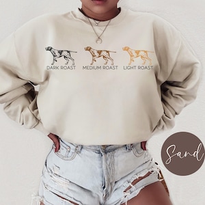 GSP Dog Coffee Sweatshirt, German Shorthaired Pointer Mom Crewneck Sweater, Gift for Mom Her Person, Funny Dog Owner Shirt, Mama Dad Gifts