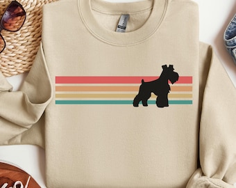 Retro Docked Tail Schnauzer Mom Sweatshirt, Gift for Schnauzer Owner, Miniature Schnauzer Mama Sweater, Schnauzer Lover Gift, New Dog Owner