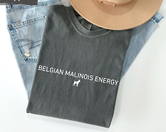 Belgian Malinois Minimalist Tee shirt, Dog Mom Crewneck T-shirt, Belgian Malinois Tshirt, Gift for Malinois Lover, Pet Owner Gift, Puppy