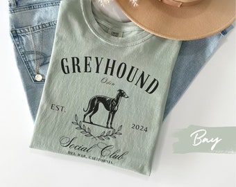 Greyhound Social Club Name Shirt, Custom Dog Mom Tshirt, Gift for Dog Lover, Italian Greyhound T-shirt, Puppy Owner Gifts, Dog Dad Mama Tee