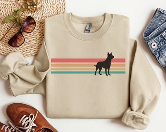 Retro Heeler Dog Sweatshirt, Blue Australian Cattle Mom Crewneck Sweater, Heeler Dad Shirt, Gift for Dog Lover, New Puppy Owner Gift