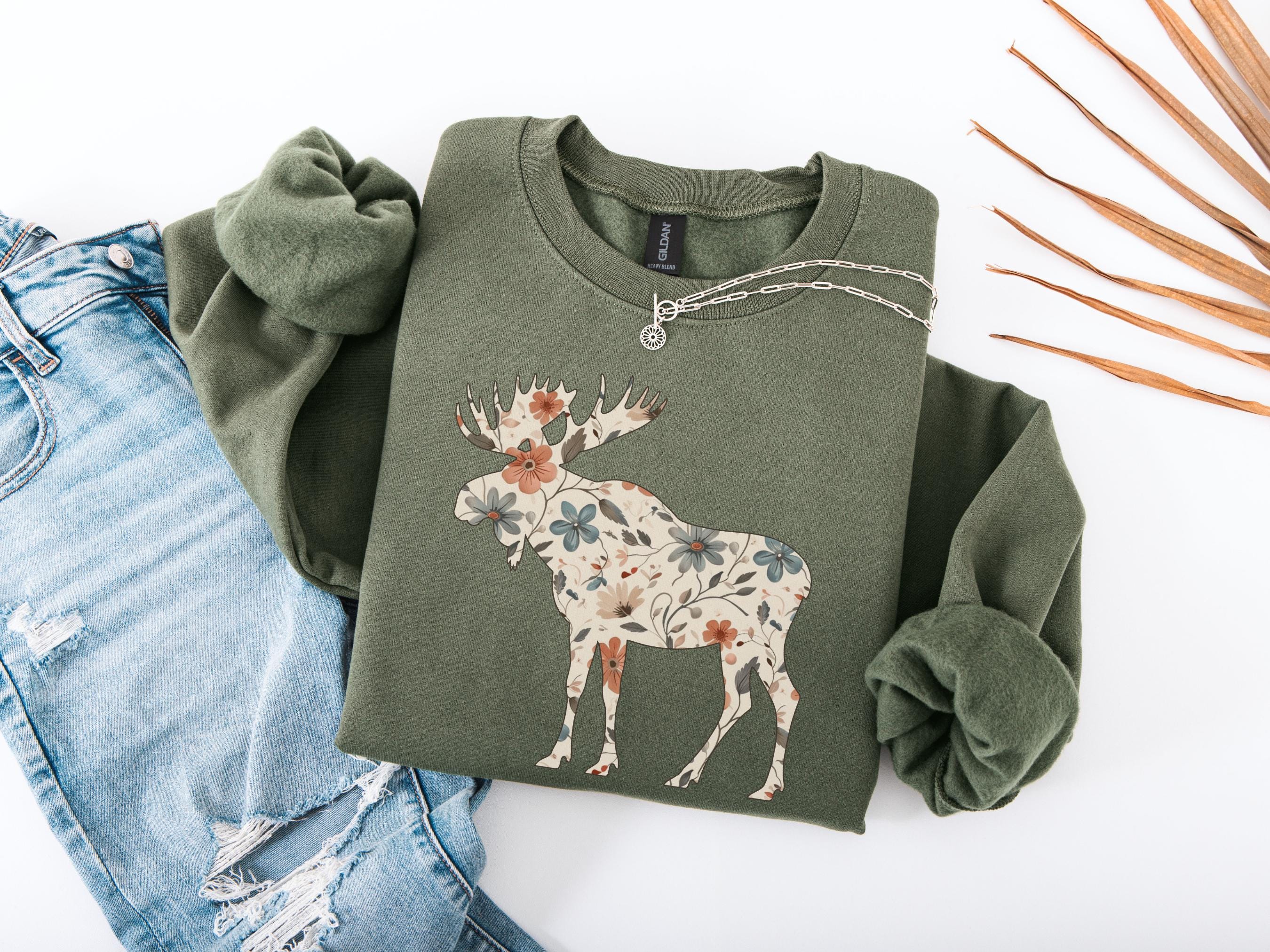 Moose Sweater - Etsy