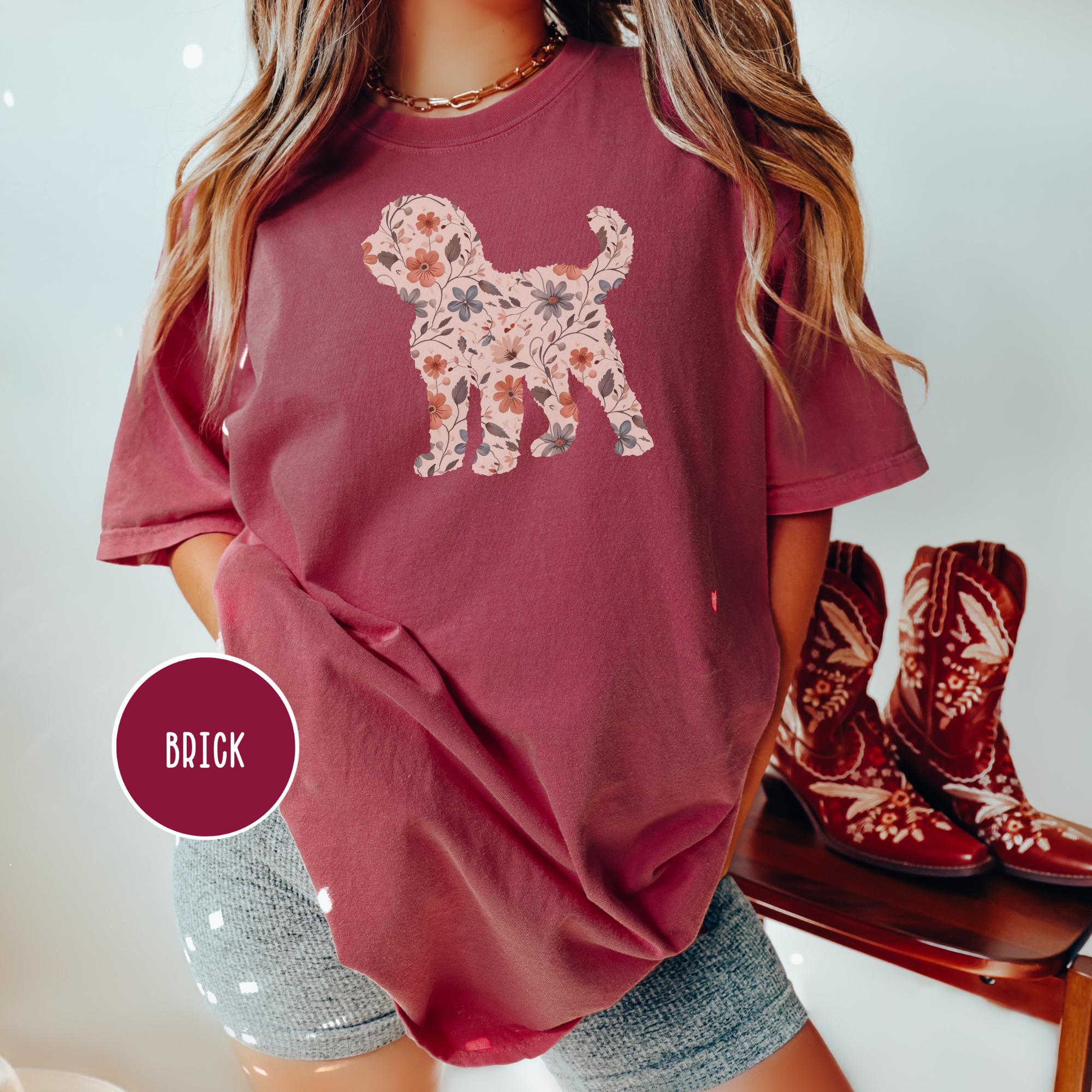Floral Golden Doodle Comfort Colors® Shirt, Goldendoodle Dog Mom ...