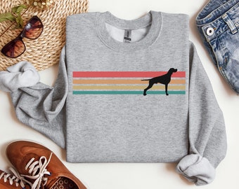 Retro German Shorthaired Pointer Sweatshirt, GSP Mom Shirt, Retro Gift for GSP Owner, Pointer Mama Sweater, Gift for Dog Lover, Mom Birthday