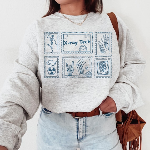 Xray Tech Vintage Stamp Sweatshirt, Radiology X-Ray Sweater, Rad Technologist Department Shirt, Gift for Health Student, CT MRI Crewneck